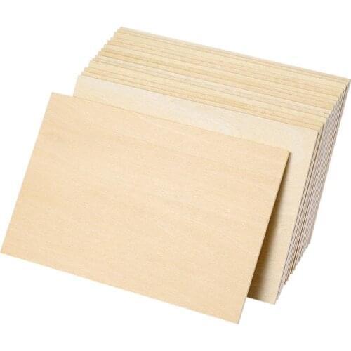 15PCS EXCEART Basswood Craft Board Educational Carving DIY Craft Board Basswood Planks Handicraft Model DIY Craft Accessories
