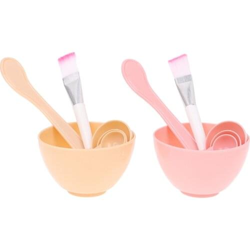 2021 New 4pcs Facial Brush Mask Bowl Spoon Set Mask Brush Bar DIY Beauty Tools Mixing Tools Skin Care Makeup Tool Supplies