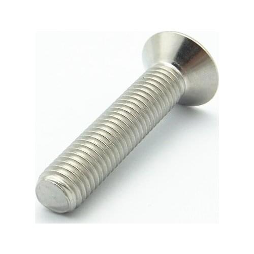 5PCS M8 304 Stainless Steel Metric Thread Hex Socket Flat Head Screw Bolt Fastener