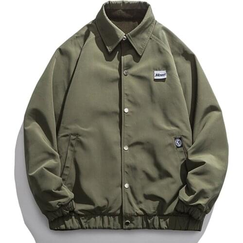 Academic Style Men Clothes New Double-Sided Jacket Fashion Chaopai Harajuku Loose Casual Coat