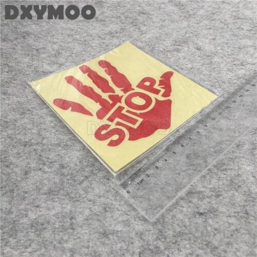 Car Stickers Funny Warning Bloody Hand TOP Auto Window Motorcycle Helmet Vinyl Decals red