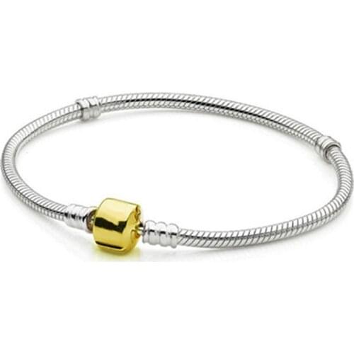 Base chain fit European charms gold bracelet women jewelry diy bead bracelet snake chain