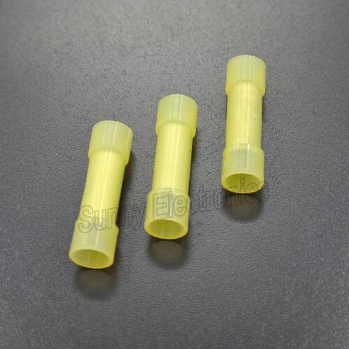 Free shipping (50) Yellow NYLON Wire Butt Connector Crimping Terminals 12-10 Gaug