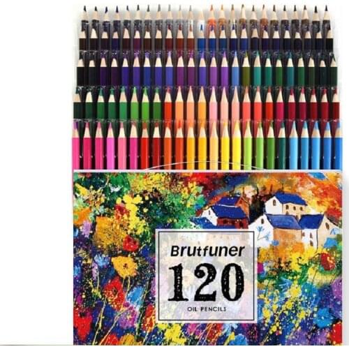 Brutfuner colored pencils oily/water soluble pencil 48/72/120 color set school supplies professional painting школьные принодлеж