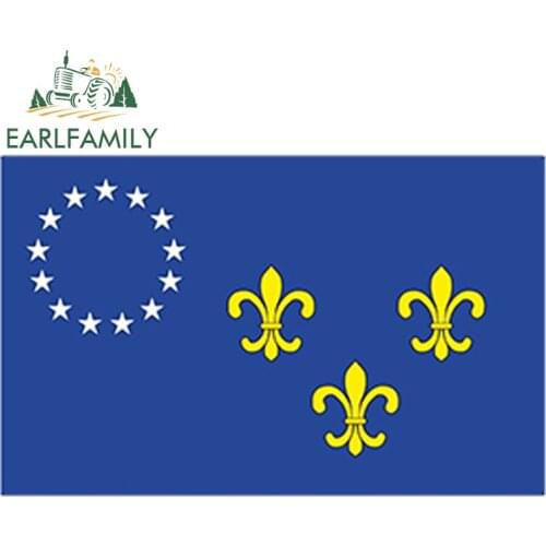 EARLFAMILY 13cm x 7.9cm Car Styling Decal Louisville City Flag Kentucky Bumper Helmet Locker Laptop Hard Hat Car Sticker