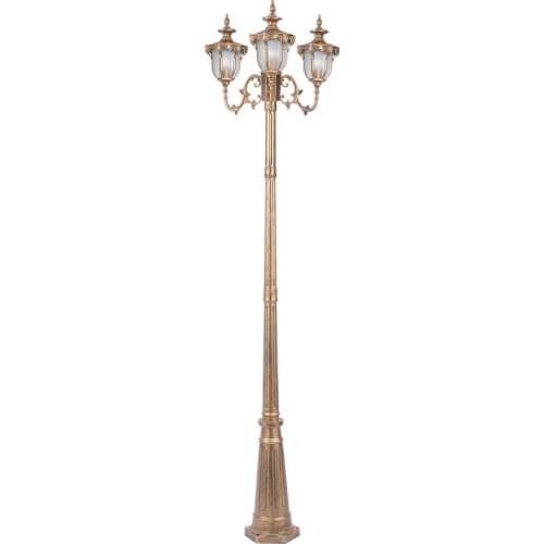 H: 2.2m) European landscape lamp 2/3 head courtyard street lamp garden outdoor die cast lawn lamp villa lighting