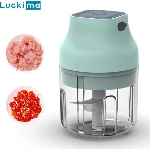 40W Power Electric Food Garlic Grinder Chopper USB Rechargeable Vegetable Crusher Press Meat Fruit Mini Processor for Baby Food
