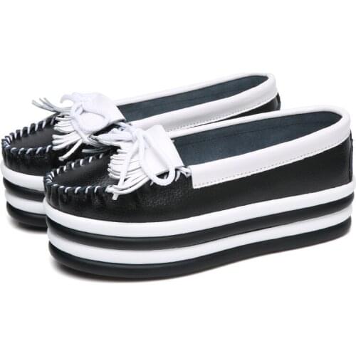 PUPUDA Fashion Women Casual Shoes 2021 Leather Bottom Walking Shoes Woman platform Shoes Summer Chunky Sneakers For Femme Wedges