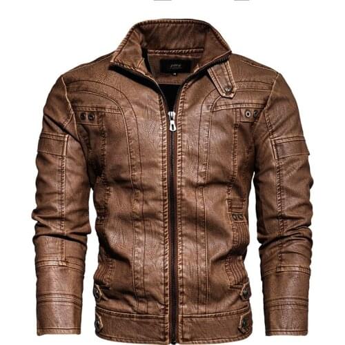 Mens Leather Jackets High Quality Classic Plus Velvet Motorcycle Jacket Autumn Winter Fleece Faux Leather Jacket Men 4XL 5XL