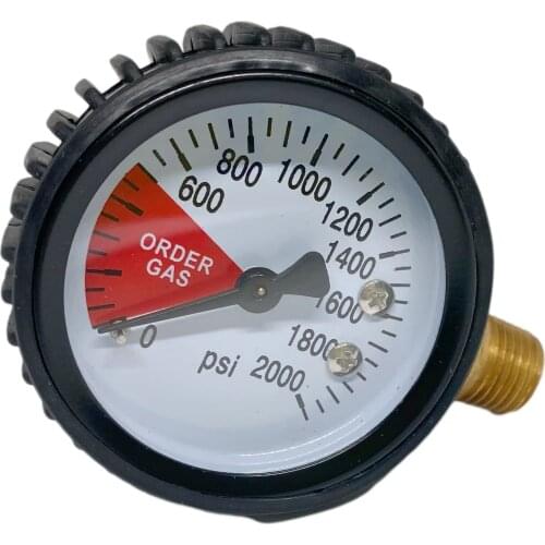 High Pressure Regulator Gauge, 0 ~ 2000 PSI, Right Hand Thread - 1/4"NPT, Co2 Regulator Replacement