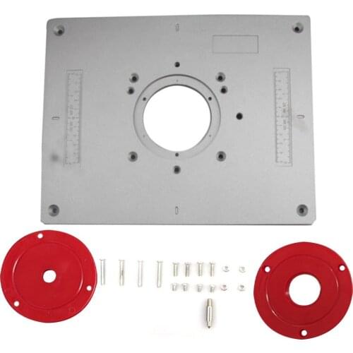 Multifunctional Aluminum Router Table Insert Plate Trimmer Engraving Machine Woodworking Bench Router Plate