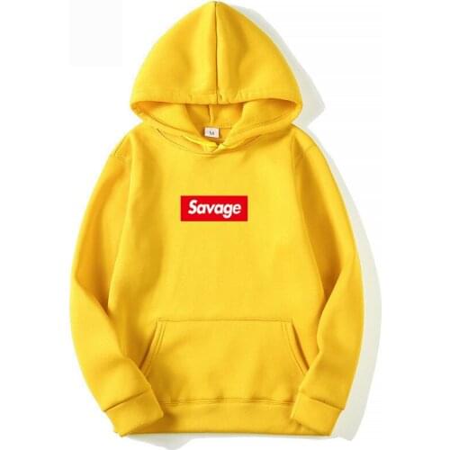 Fashion Men Sweatshirt Parody No Heart X Savage Hoodie Hip Hop Pullover Long Sleeve Loose Hoody Autumn Winter Casual Male Tops