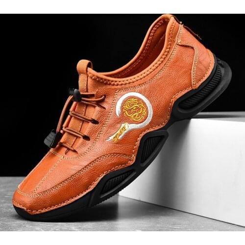 New Mens Casual Shoes Man Outdoor Sport Sneakers Microfiber Leather Male Train Climibing Walking Jogging Footwear Office Dress