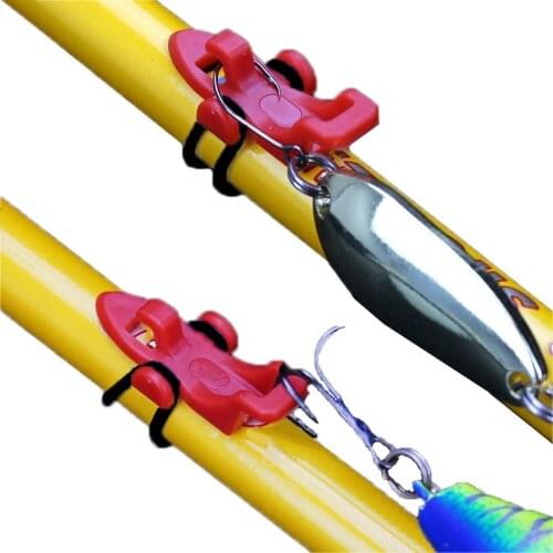 A Set Fishing Hook Keeper Lure Bait Holder with 3 Rubber Rings for Fishing Rod Fishing Gear Portable Accessories Fixed Bait Tool