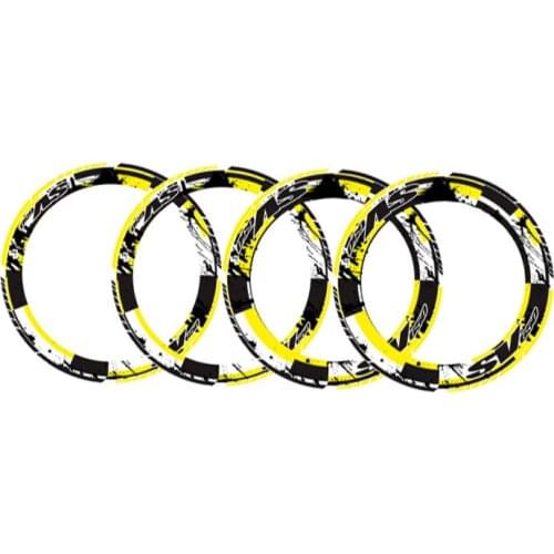 A set of 4pcs Thick Edge Outer Rim Reflective Sticker Stripe Wheel Decals Fit for SUZUKI SV650