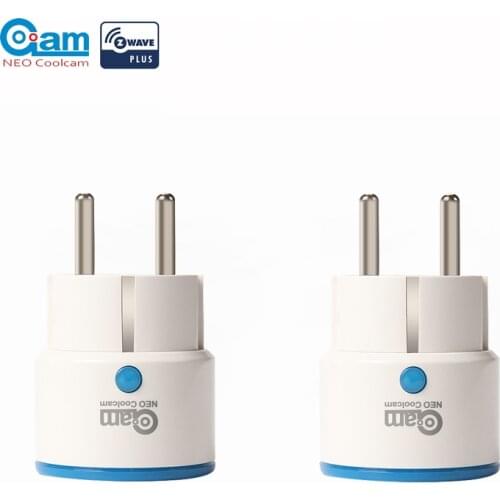 NEO COOLCAM 2PCS/LOT Zwave Outlet Plugin Smart Power Plug EU Socket Smart Home Automation Alarm System Home EU 868.4MHZ