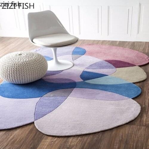 Irregular living room coffee table bedroom acrylic pure handmade custom carpets carpets for living room rug rugs for bedroom