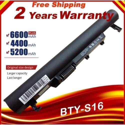 Laptop Battery for MSI 925T2008F BTY-S16 BTY-S17 WIND U160 WIND U160 2600mah
