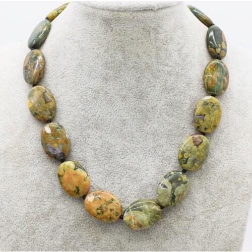 Peacock agate flat 13*18mm necklace 43cm wholesale for women xmas gift wholesale beads