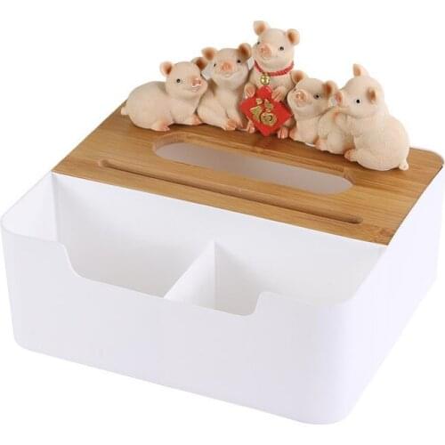 Happy Pig Family Tissue Box Cute cartoon pig multi-purpose tissue box