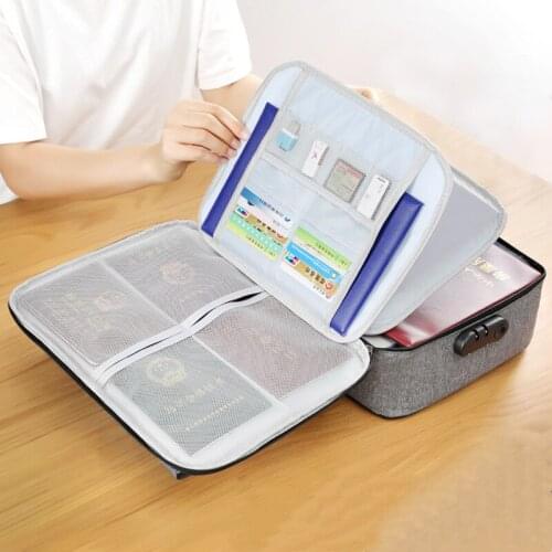 2/3 Layers Document Ticket Bag Large Capacity Certificates Files Organizer for Home Travel Use to Store Important Items Security