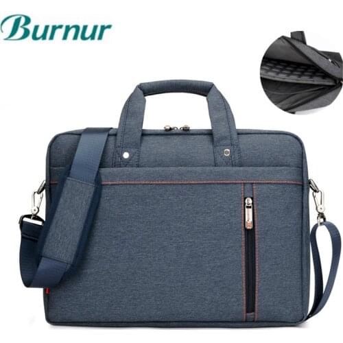 Burnur Upgraded Laptop Bags Cases 13 14 15.6 17 Inch Shockproof Airbag Waterproof Computer bag Men Women Briefcase Notebook bags