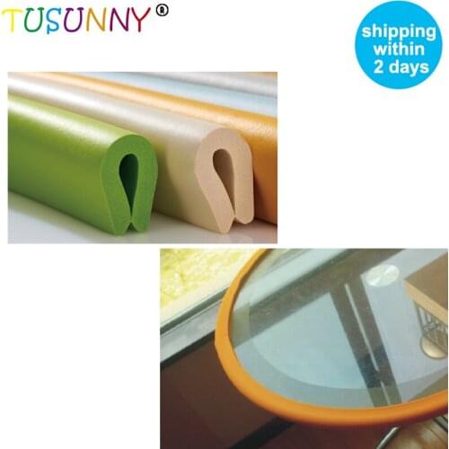 TUSUNNY 'U' Style 2m New bumper strip Baby Safety Corner protector Glass Table Corner Protector table furniture Cushion Strip