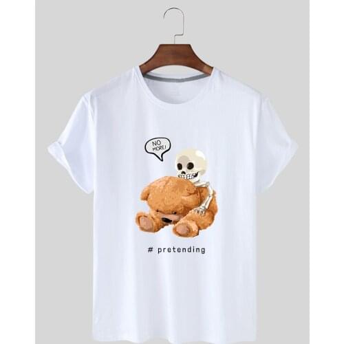 Female Summer Blouse Womens Short Sleeves Round Collar T-shirt Casual Cartoon Cute Print Graphic T-shirtBoutiqueWomensClothing