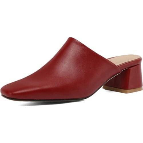 Sandalias Mujer 2021 Women Summer Shoes Leisure Sandals Thick Heels Summer Baotou Medium Heel Slippers Bigest Size 30-50 FV-111