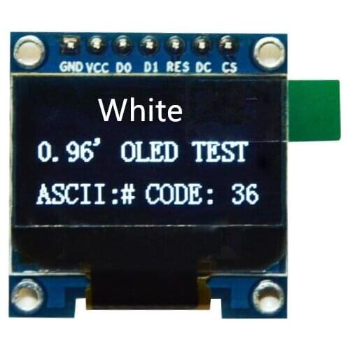 0.96 inch White OLED Module SSD1306 Drive IC 128*64 IIC/SPI Interface 7 PIN