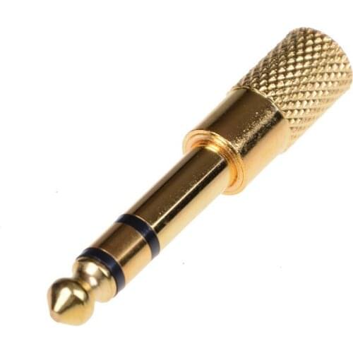 1Pc 6.5mm 1/4"Male plug to 3.5mm 1/8"Female Jack Stereo Headphone Audio Adapter High Quality