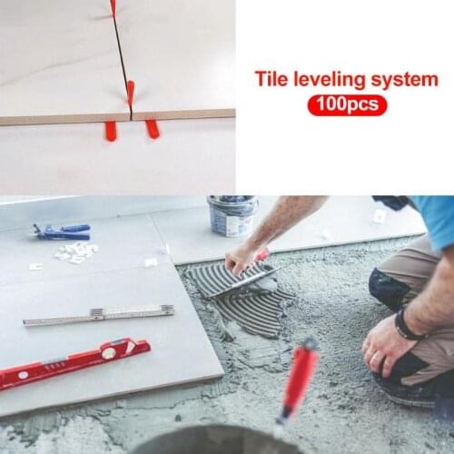 100pcs set Tile Alignment Tile Leveling System Locator Spacers Level Wedges Adjust the Gap Caused by Ceramic Tile Defects