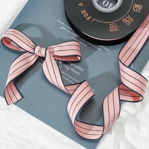 18Meters/Roll 1''25mm Handmade Ribbon with Wedding Party Decoration Christmas DIY Hair Accessories Craft Gift Packing Webbing