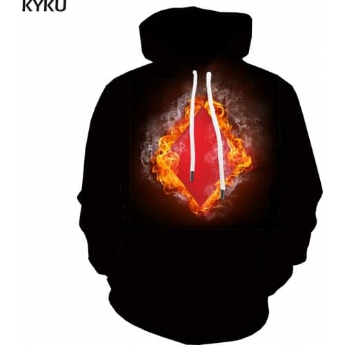 3d Hoodies Flame Hoodie Men Playing Cards Hooded Casual Cube Hoodie Print Party Sweatshirt Printed Mens Clothing Funny Pullover
