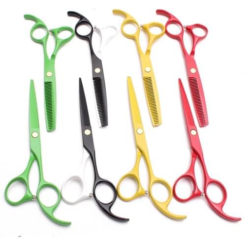 5.5 inch 16cm Customized Logo Professional Hairdressing Scissors Thinning Shears Cutting Scissors Titanium Salon Hair Scissors