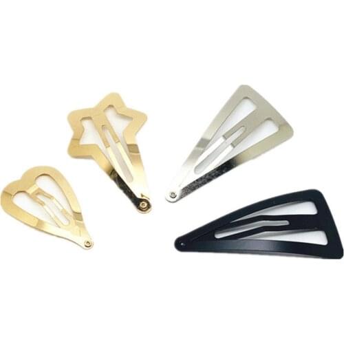 5Pcs New Lovely Cartoon Heart Type Metal Girls Hairpins Hair Clip Kids Headwear Children Accessories Baby DIY BB Clips