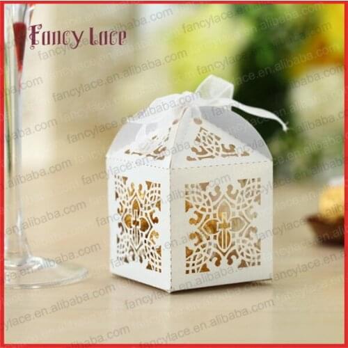 50pcs Laser Cut Cross Candy Box Customized For Gift Packing Chocolate Boxes Baby Shower Baptism Party Event Decoration Supplies