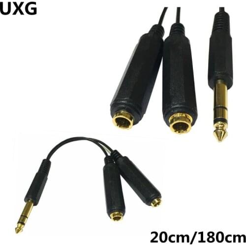 6.35 Male 2*6.35mm Female Audio Cable 6.35mm Male Jack to 2 x 1/4 Female Plug Stereo Audio Adapter Cable 6.35 Male Female