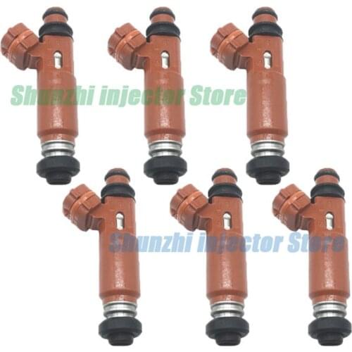 6pcs Fuel Injector nozzle For Mazda 323 Demio Mk8 1.3L 1998~2003 195500-3020 B31R-13-250 195500 3020