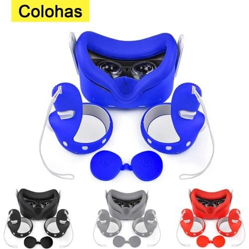 For Oculus Quest 2 VR Accessories Silicone Protective Cover Case For Oculus Quest 2 VR Glasses Headset Head Cover Anti-Scratches
