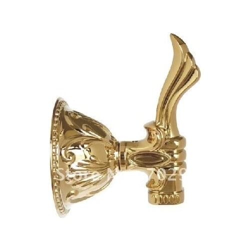 FREE SHIPPING NEW design BATHROOM ACCESSORIES 24k GOLD flowers robe hook C