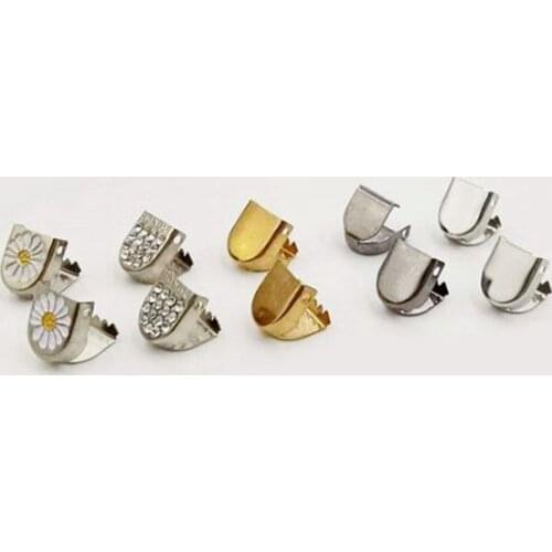 Daisy push button Shoelace Buckle Diamond Metal Push button shoes Lock Buckle For Flats Shoelace lock DIY Sneaker Kits 4pcs/set