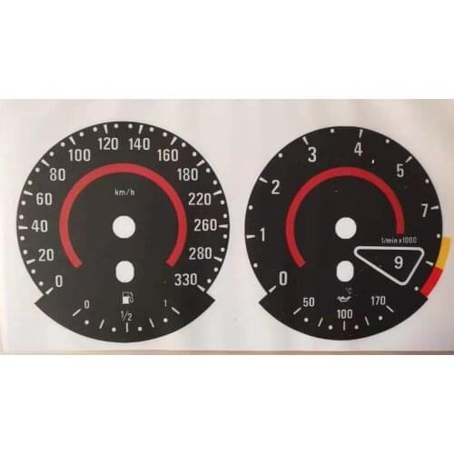 Gauge Faces KM/H For BMW E90 E60 E70 E71 M3-style with illuminated logo