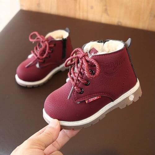 Kids shoes winter boots for boy Martin boots girls toddler boots waterproof Rubber boots for children shoes for kids boys warm