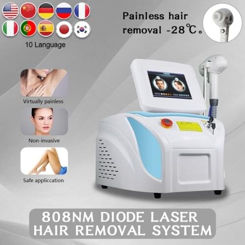 Free Shipping Newest Portable 808nm Diode laser machine for hair removal & skin rejuvenation/chassis 808nm hair removal machine