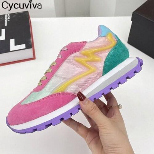 Designer Women Sneakers Thick Sole Patchwork Flat Shoes Woman Casual Running Brand Shoes Spring Platform Shoes Botas Mujer