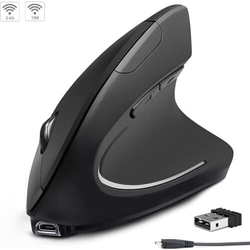 2.4Ghz Ergonomic Optical Mouse 800/1200/1600DPI Vertical Mouse 5 Buttons for Laptop Desktop PC Macbook Gaming Mouse