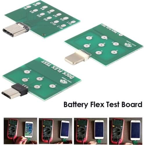 3 in 1 Phone Flex Test Board Micro USB 8 Pin Type-C Battery Power Charging Dock Module for Android iPhone Port Diagnostic Tools