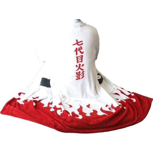 Fast Shipping 7th Akatsuki Robe Anime Robe Cosplay Bathrobe Fleece Warm Nightgown Robe Men Winter Sleepwear Christmas Gift