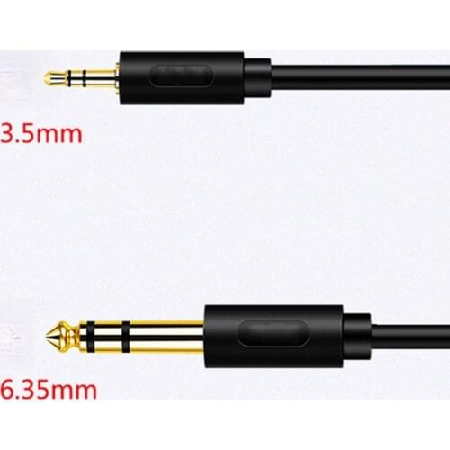 Gold Plated 3.5mm to 6.35mm Adapter Aux Cable for Mixer Amplifier CD Player Speaker 3.5 Jack to 6.5 Jack Male Audio Cable
